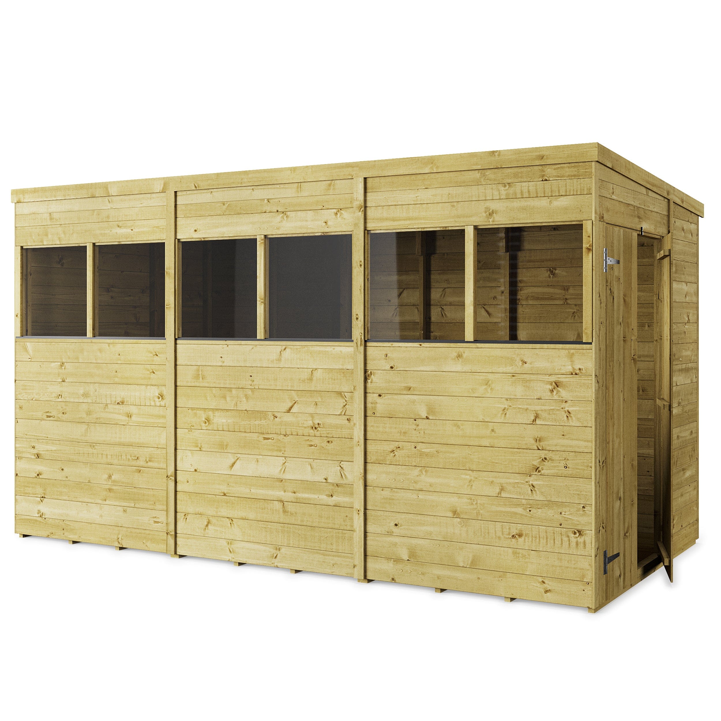 Store More 12 x 6 Tongue and Groove Pent Shed - Windowed