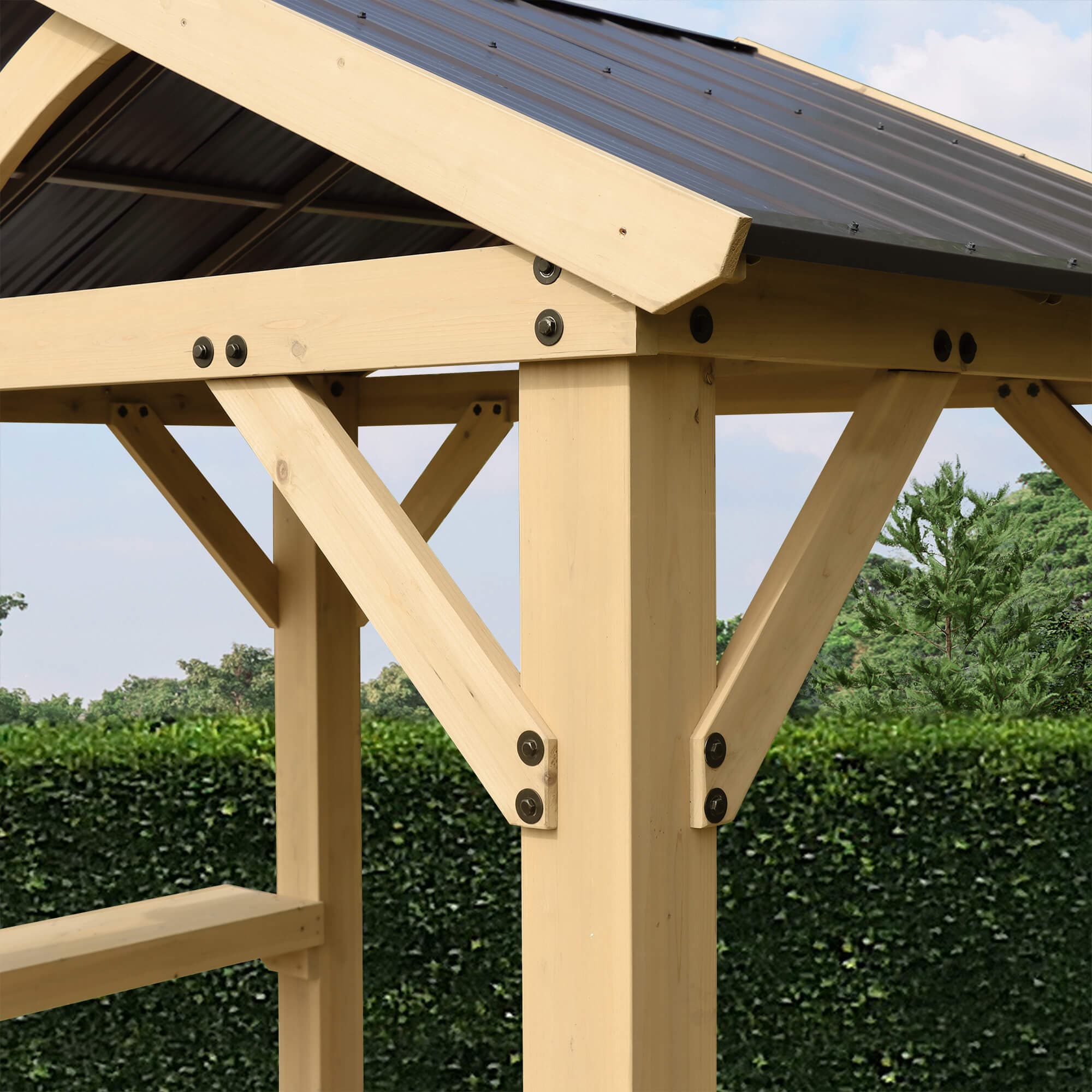 Yardistry 5.8ft x 8ft (1.7m x 2.4m) Meridian Grilling Pavilion Gazebo