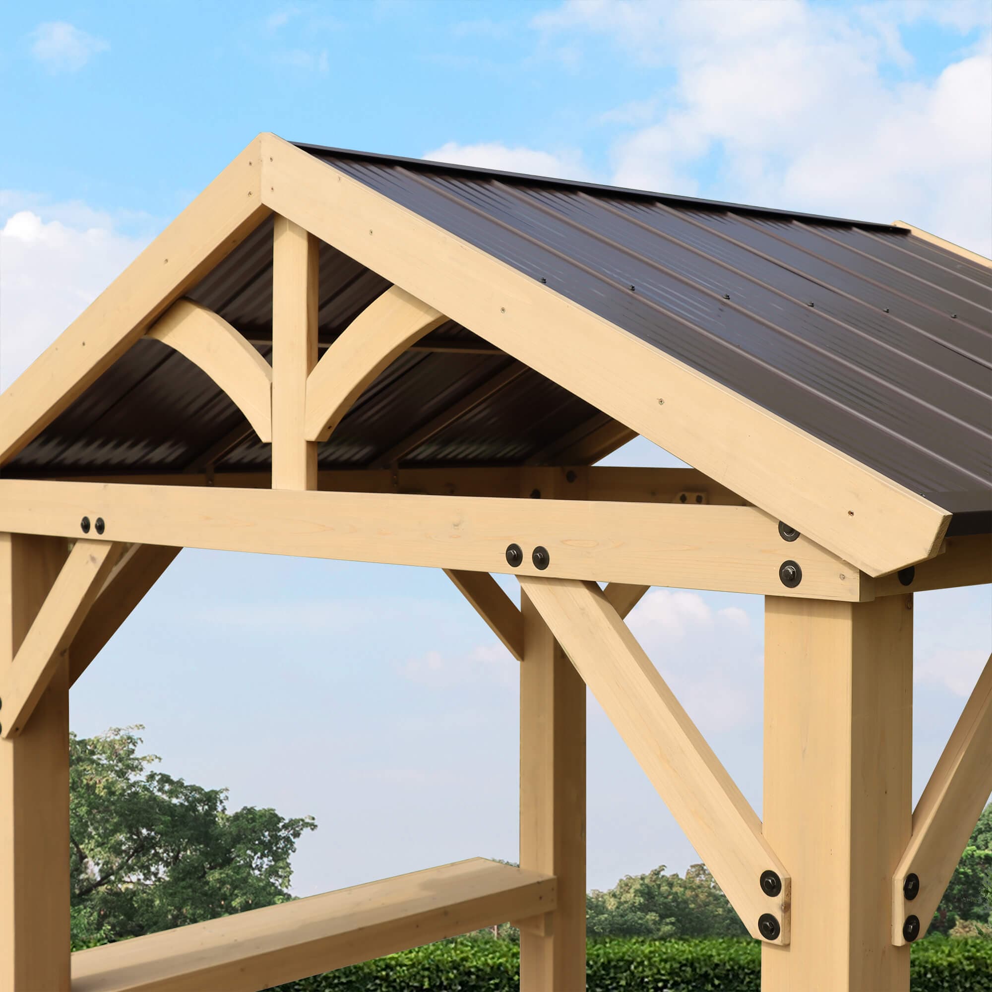 Yardistry 5.8ft x 8ft (1.7m x 2.4m) Meridian Grilling Pavilion Gazebo