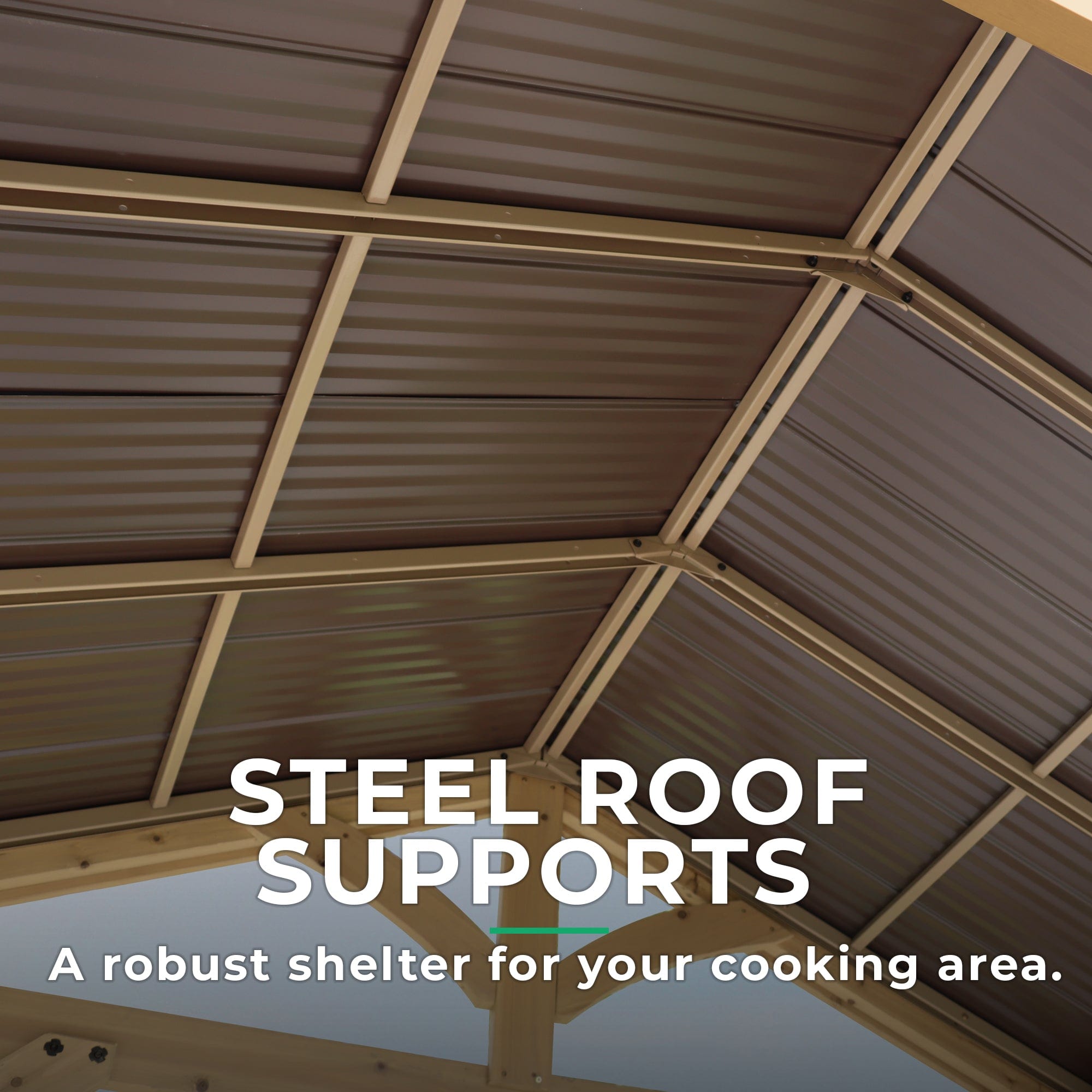 Yardistry 5.8ft x 8ft (1.7m x 2.4m) Meridian Grilling Pavilion Gazebo