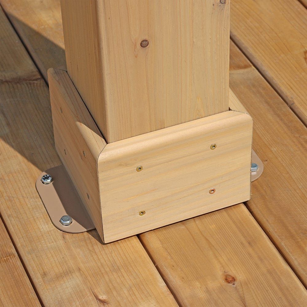 Yardistry 10ft x 10ft (3m x 3m) Meridian Gazebo with Double Privacy Wall