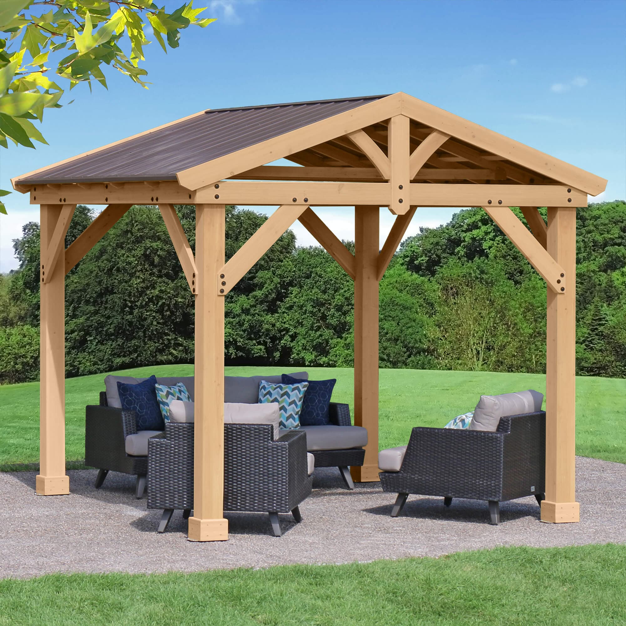 Yardistry 10ft x 10ft (3m x 3m) Meridian Pavilion Gazebo