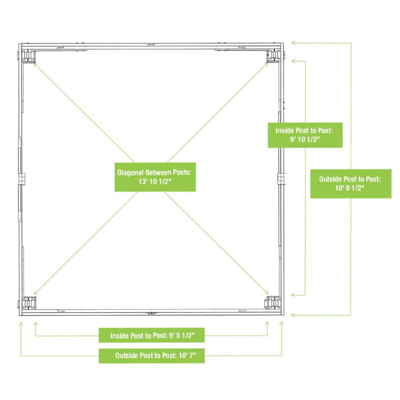 Yardistry Carolina Wooden Pavilion with Roof – 13ft x 11ft (4m x 3.4m)