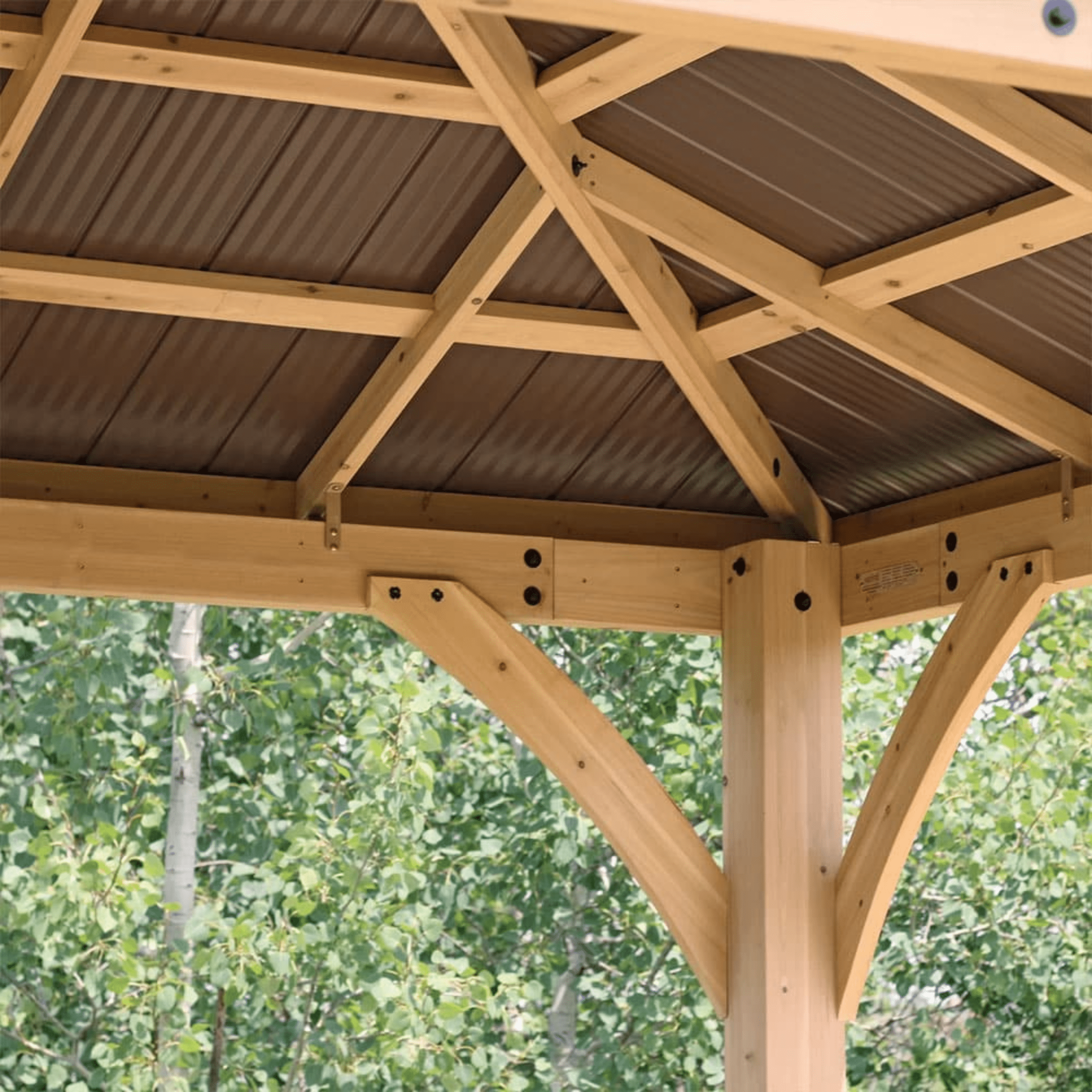 Yardistry Wooden Gazebo 12ft x 12ft (3.7m x 3.7m), Meridian Series