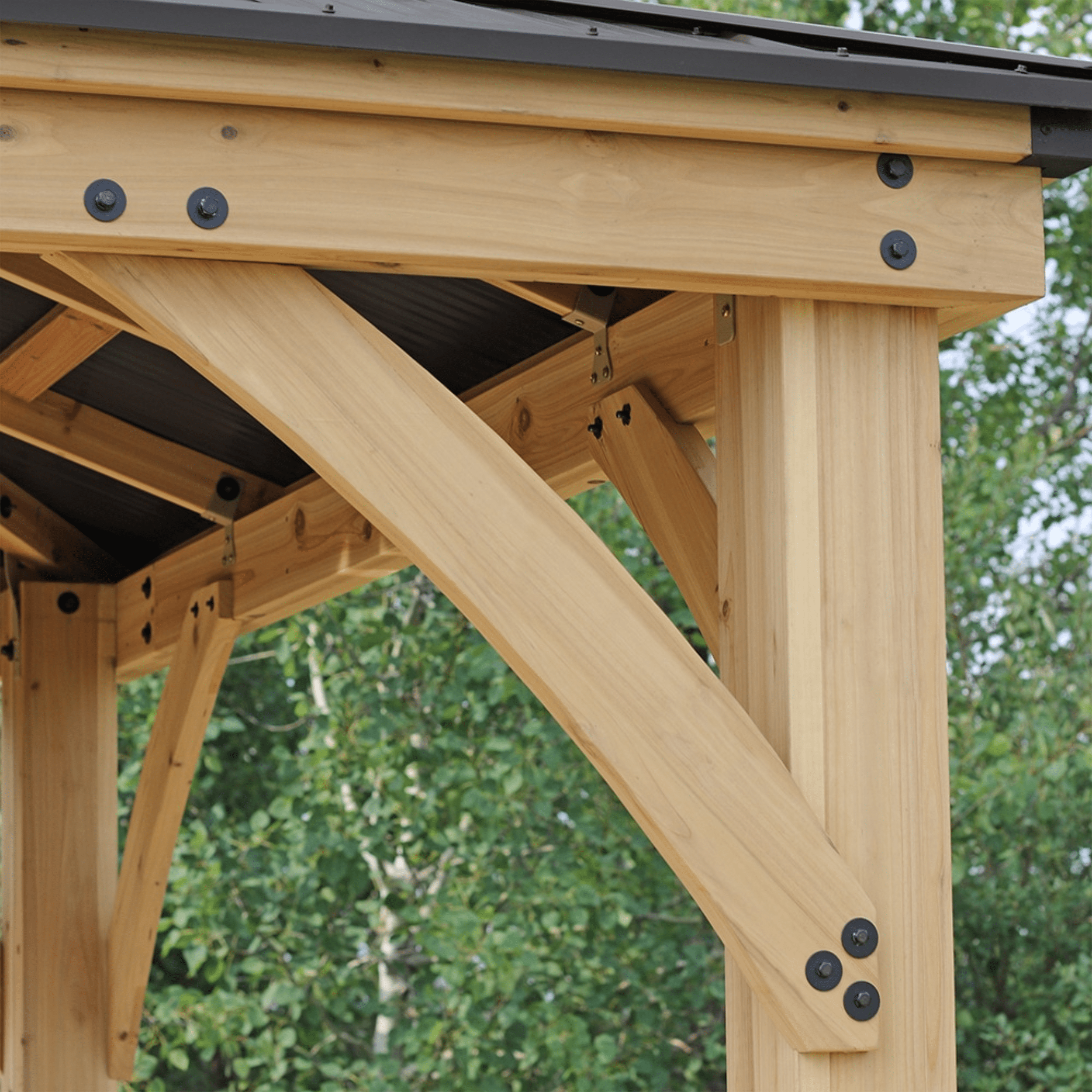 Yardistry Wooden Gazebo 12ft x 12ft (3.7m x 3.7m), Meridian Series