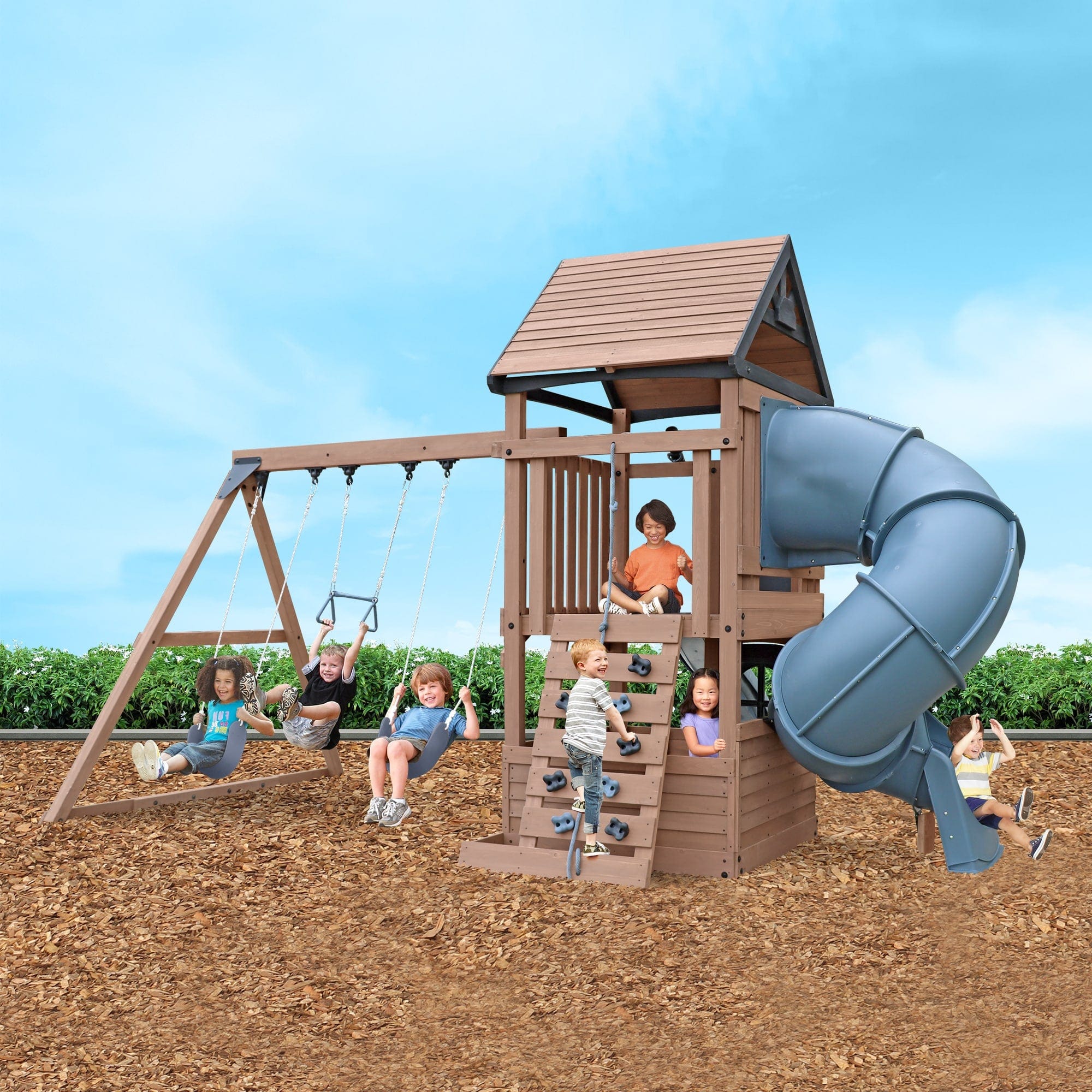 Mountain Peak Wooden Climbing Frame