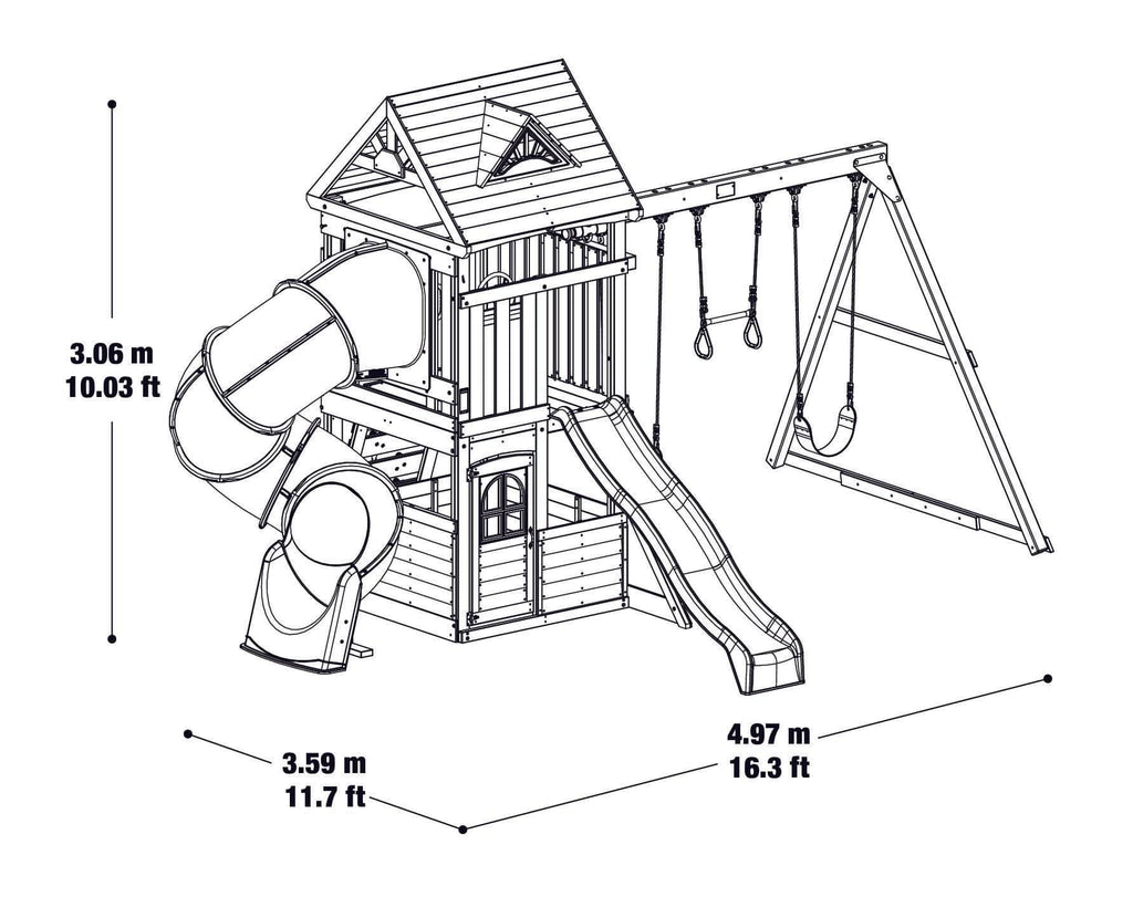 Mountain Peak Wooden Climbing Frame