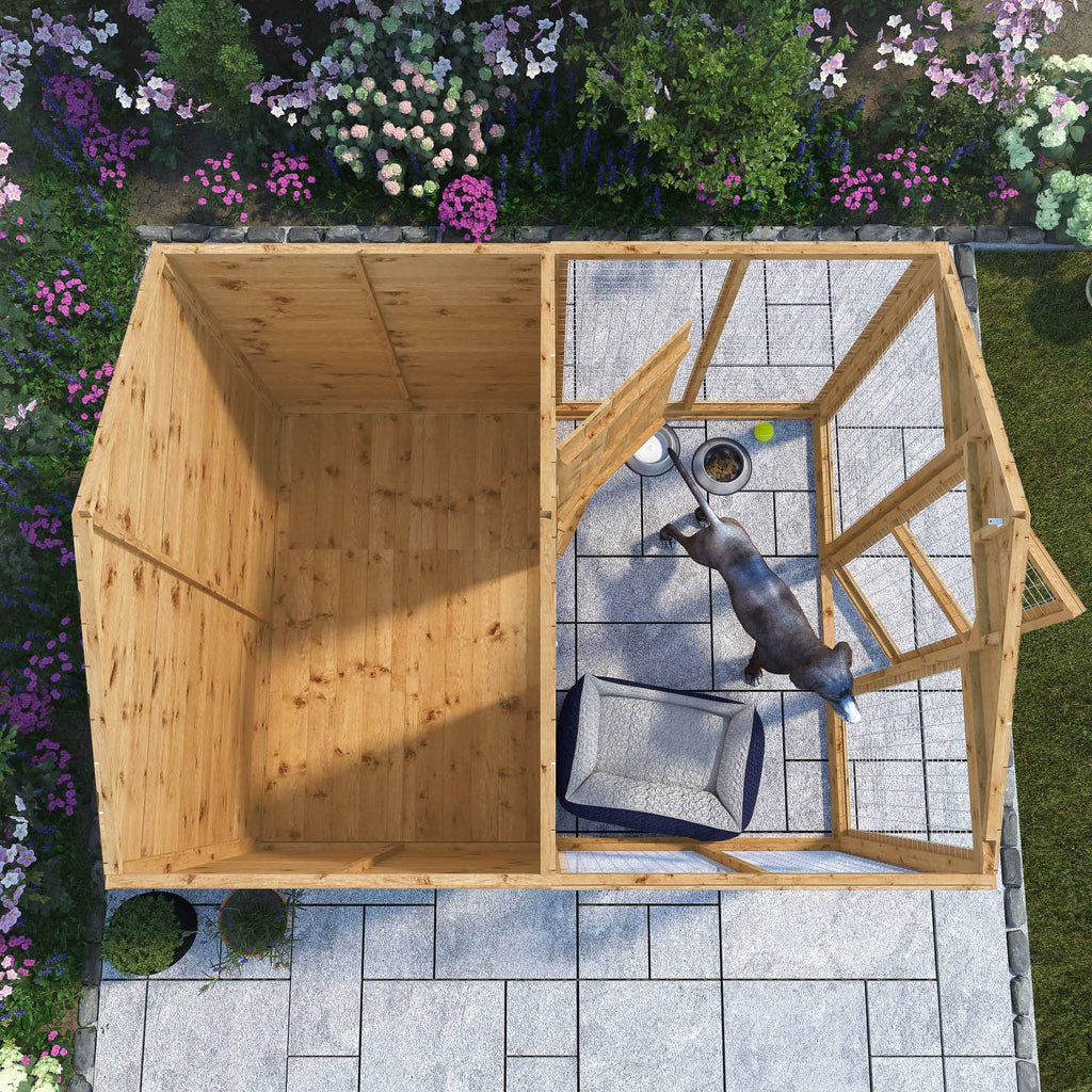 Mercia 8 x 6 Staffordshire Apex Dog Kennel & Run