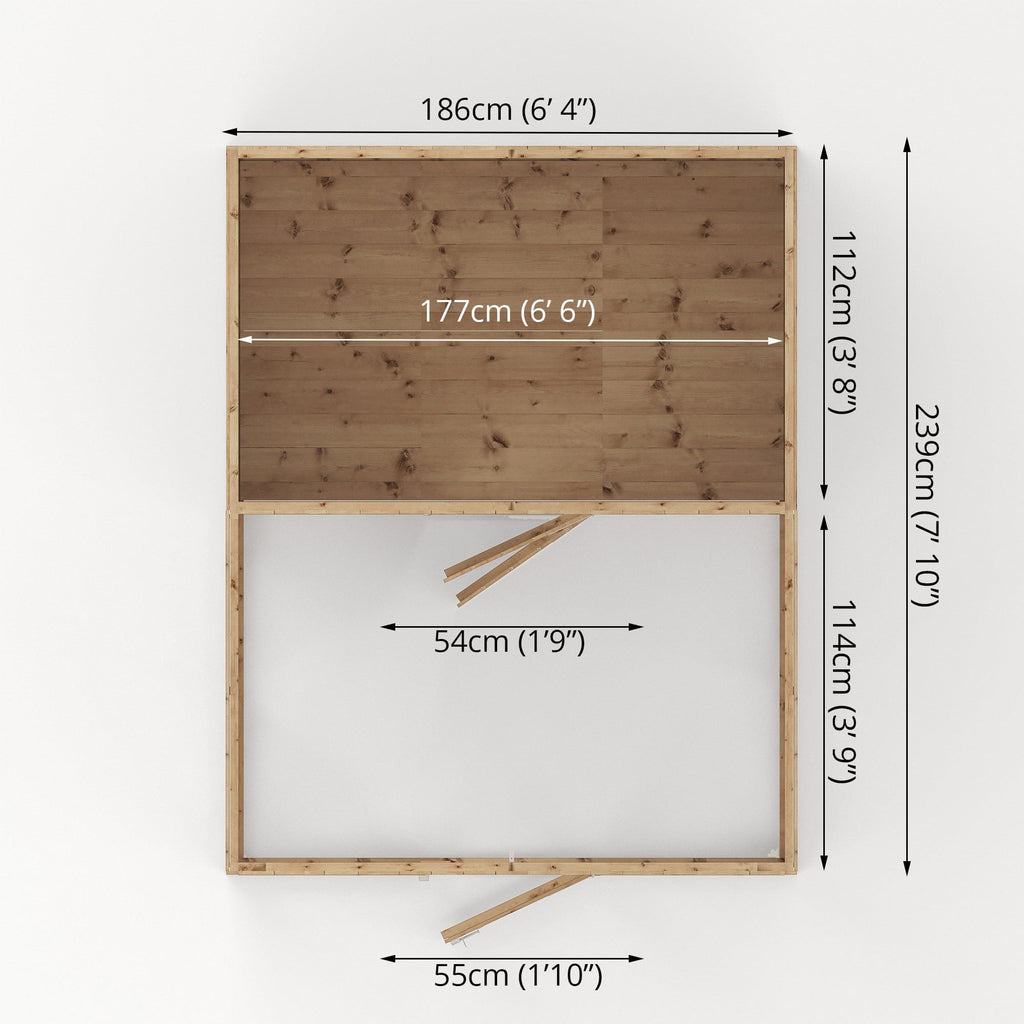 Mercia 8 x 6 Staffordshire Apex Dog Kennel & Run