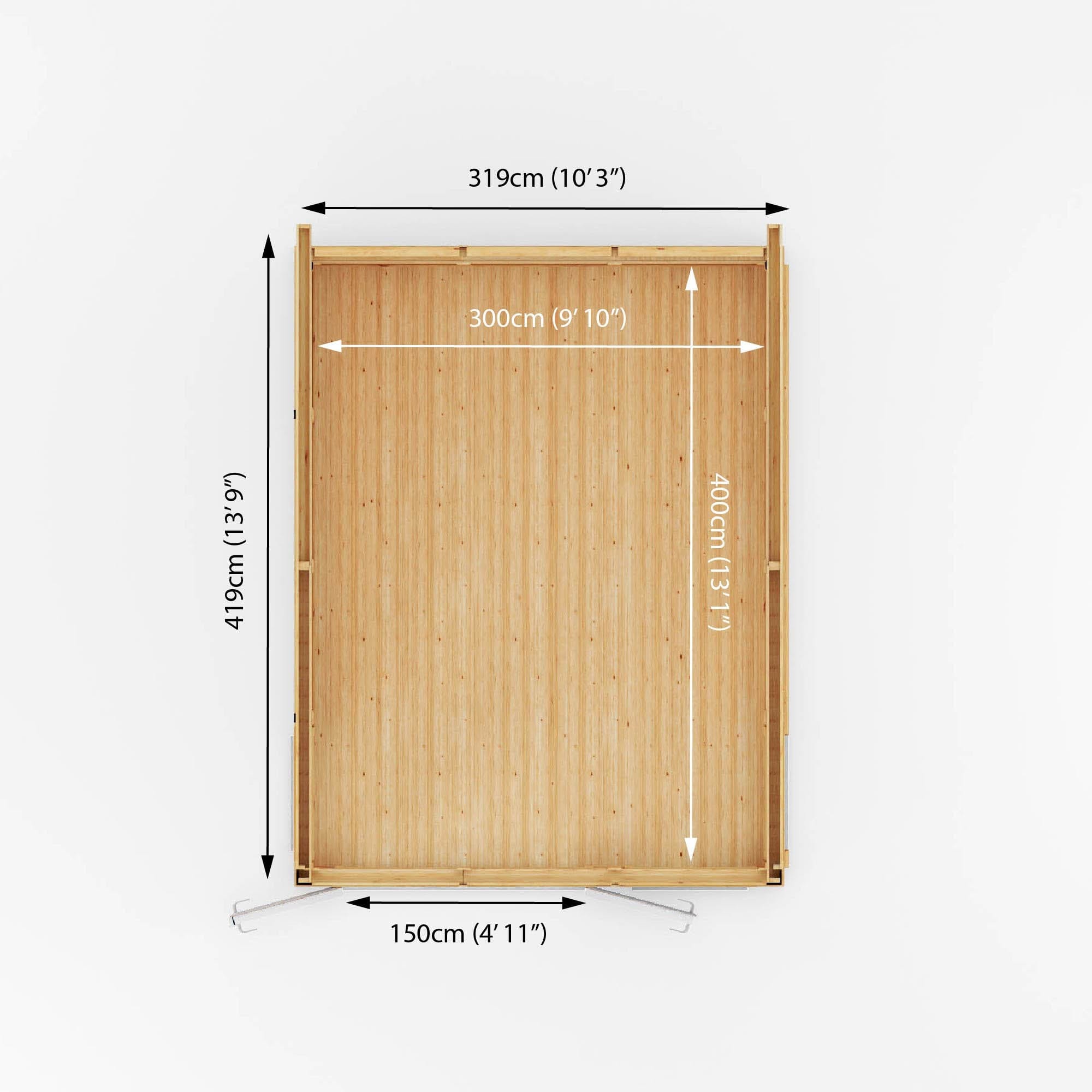 Mercia 3m x 4m The Edwinstowe Insulated Garden Room with White UPVC