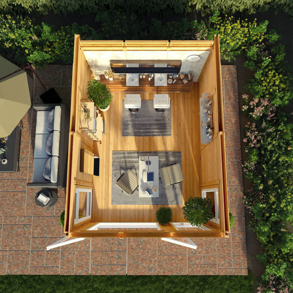 Mercia 3m x 4m The Edwinstowe Insulated Garden Room with White UPVC