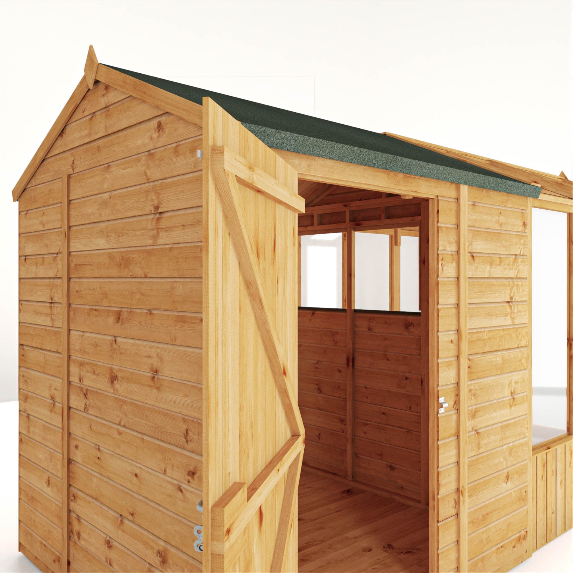 Mercia 14 x 6 Premium Woodsman Apex Styrene Combi Greenhouse