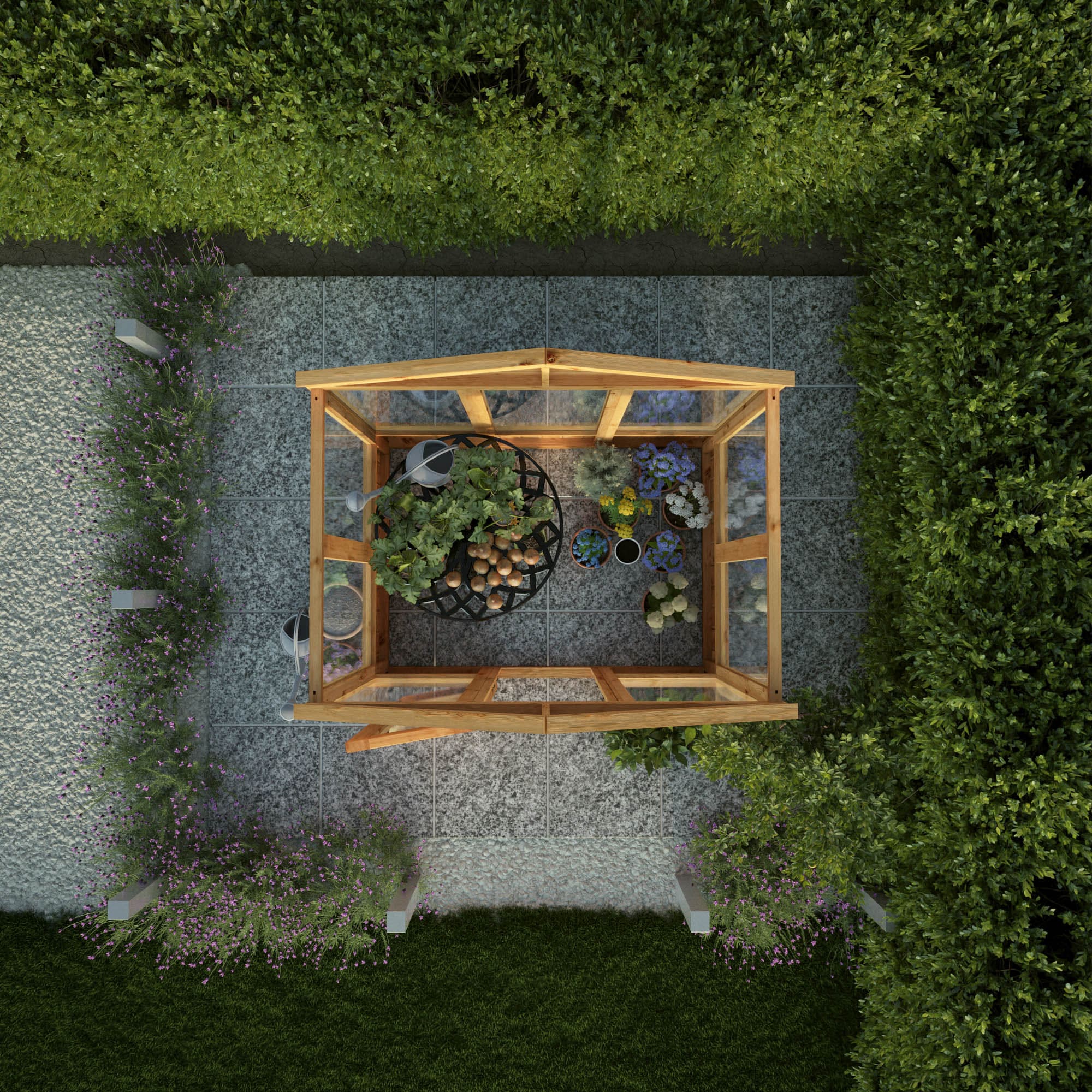 Mercia 6 x 4 Premium Woodsman Apex Styrene Greenhouse