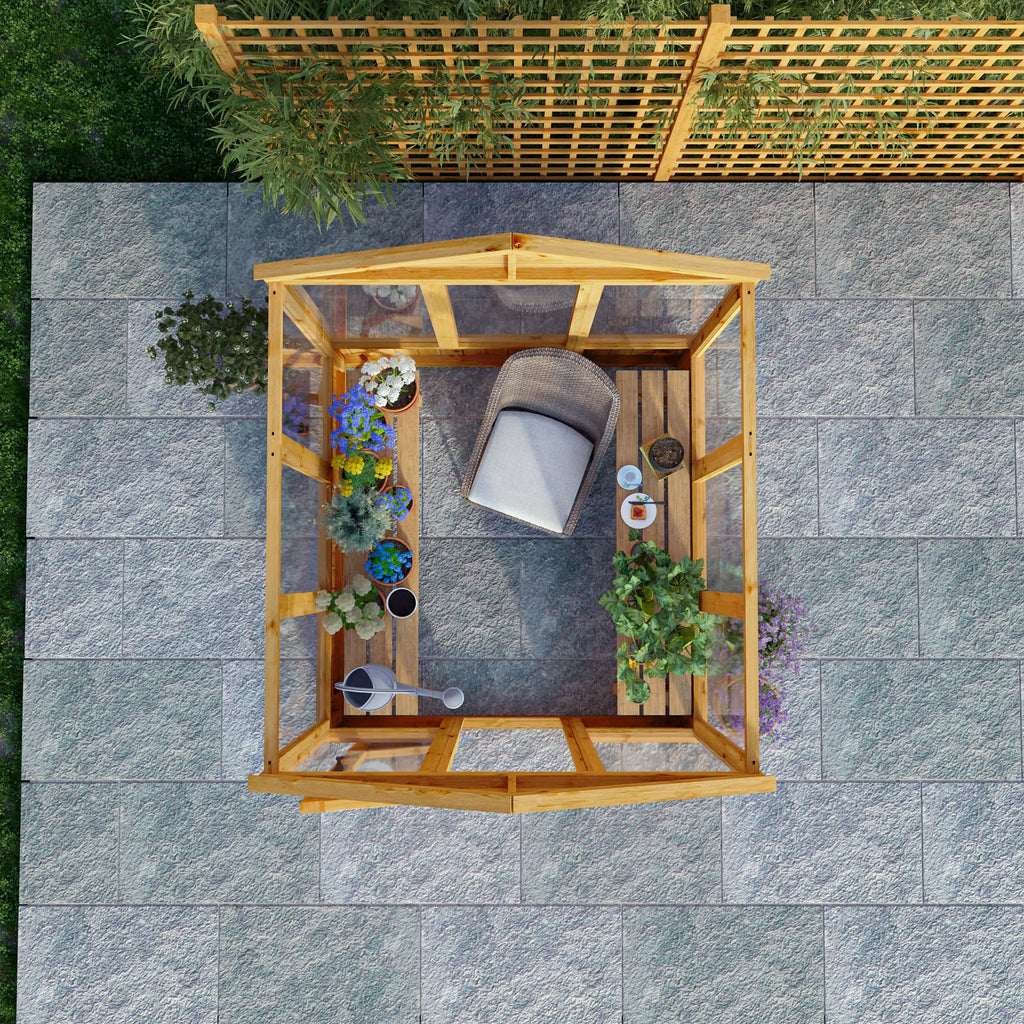 Mercia 6 x 6 Premium Woodsman Apex Styrene Greenhouse