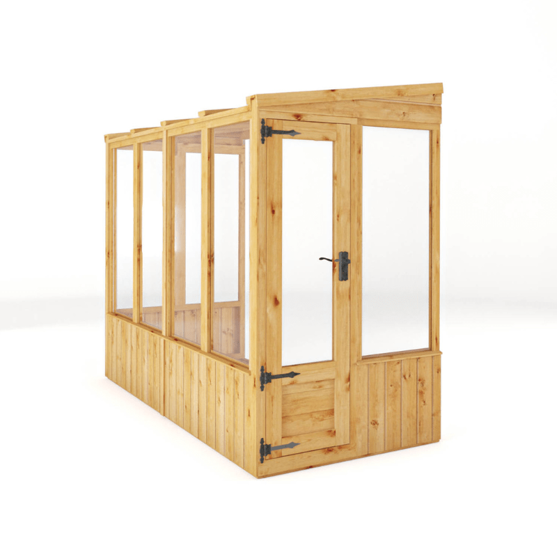 Mercia 8 x 4 Premium Woodsman Pent Glass Lean-To Greenhouse