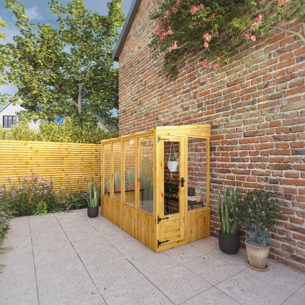 Mercia 8 x 4 Premium Woodsman Pent Glass Lean-To Greenhouse