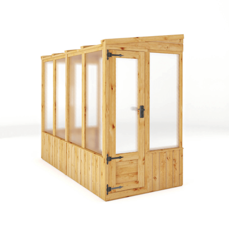 Mercia 8 x 4 Premium Woodsman Pent Polycarbonate Lean-To Greenhouse