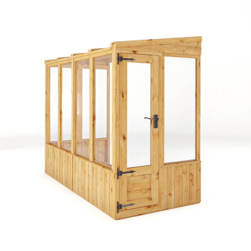 Mercia 8 x 4  Premium Woodsman Pent Styrene Lean-To Greenhouse