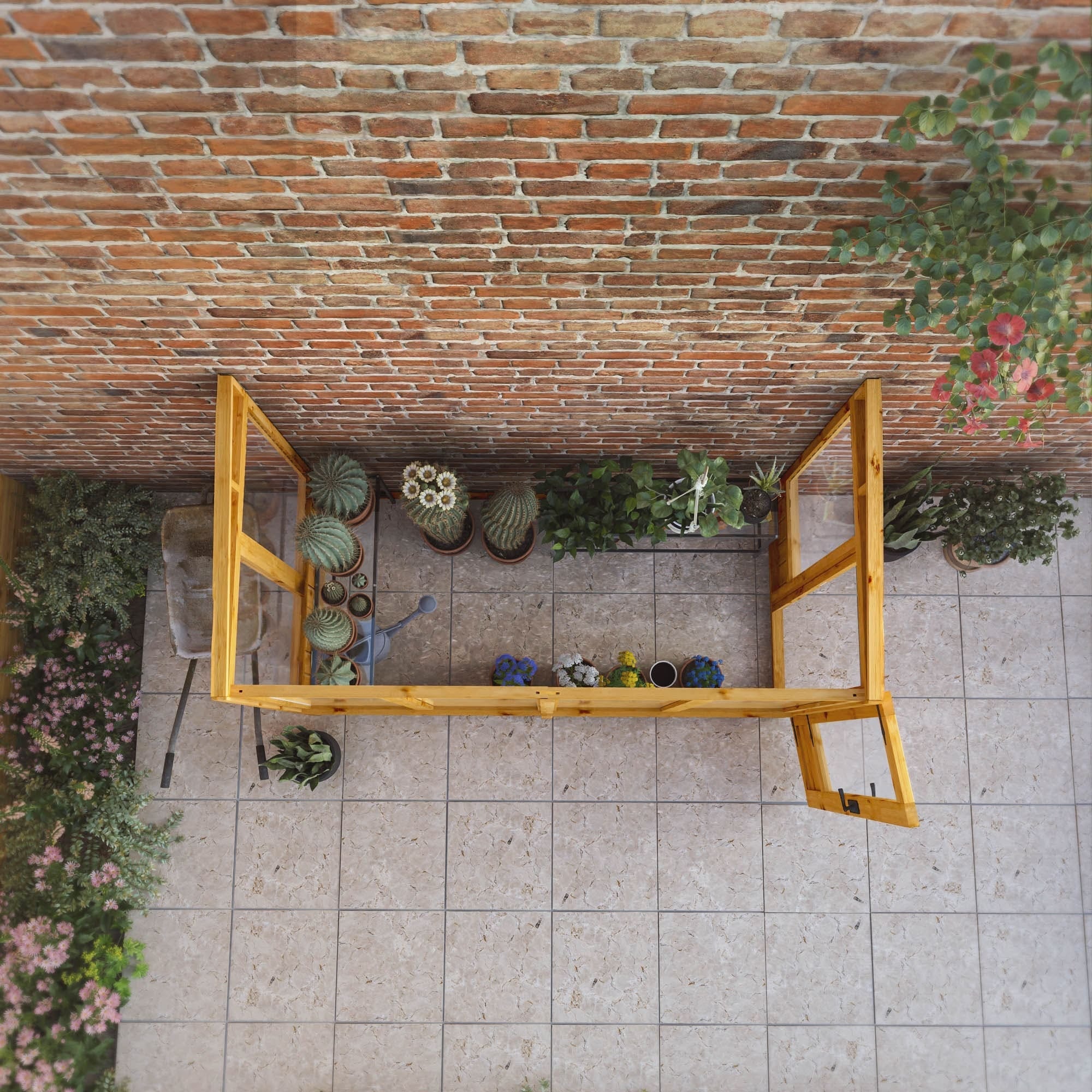 Mercia 8 x 4  Premium Woodsman Pent Styrene Lean-To Greenhouse