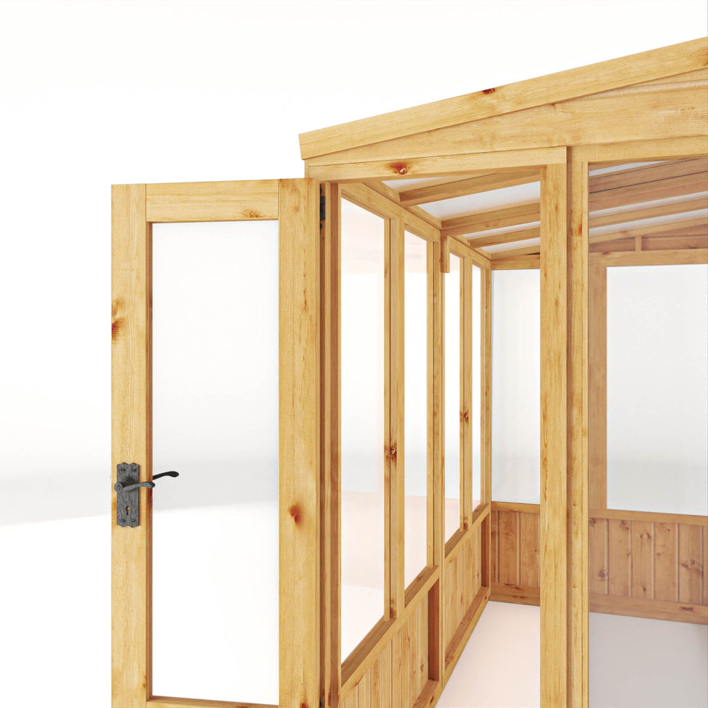 Mercia 8 x 4  Premium Woodsman Pent Styrene Lean-To Greenhouse