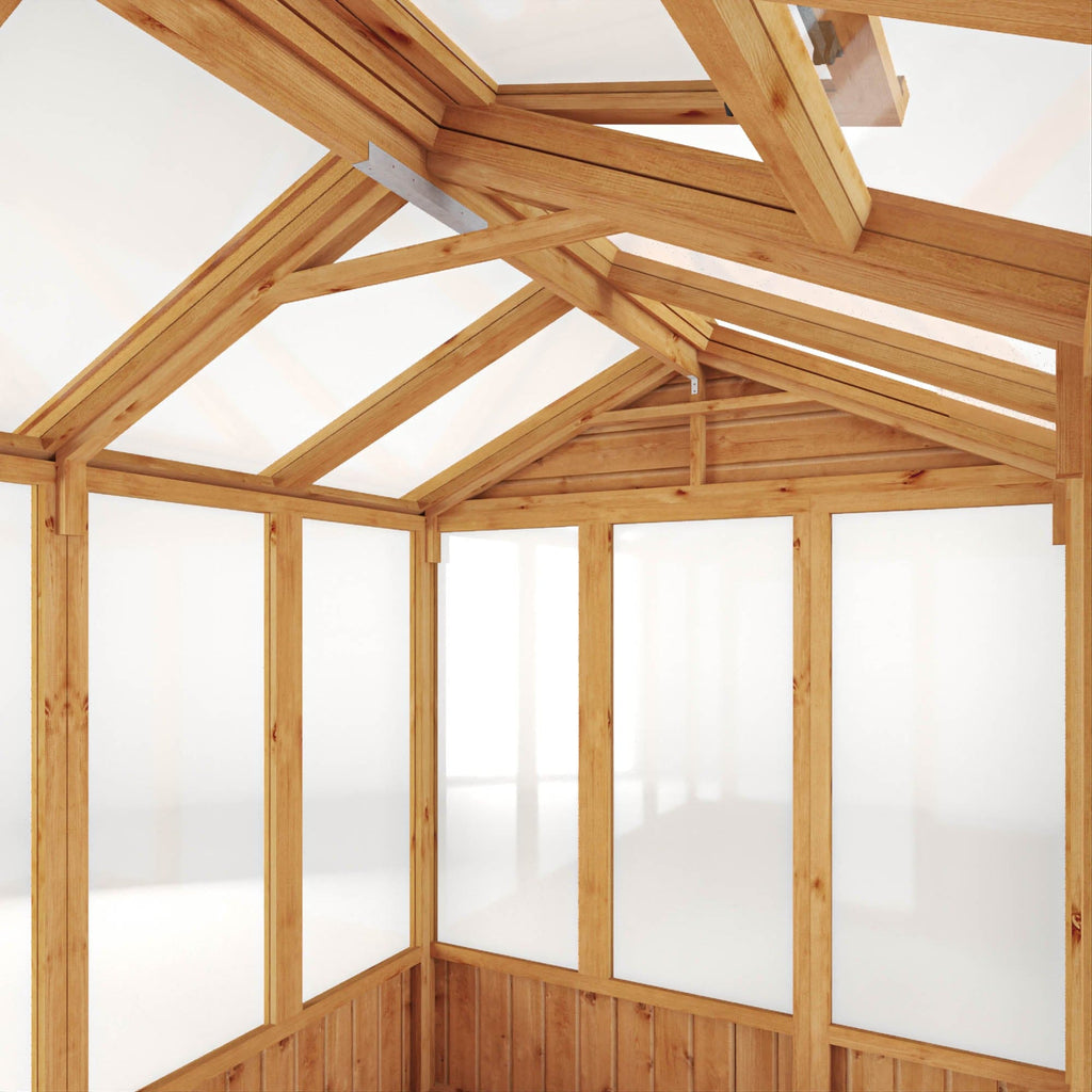 Mercia 8 x 6 Premium Woodsman Apex Styrene Greenhouse