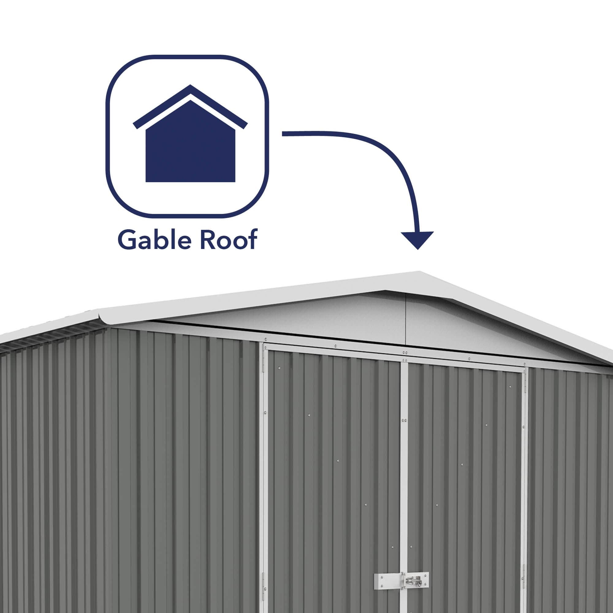 Absco 10 x 7 Regent Metal Shed (3m x 2.18m) Woodland Grey  - Anchor Kit Included