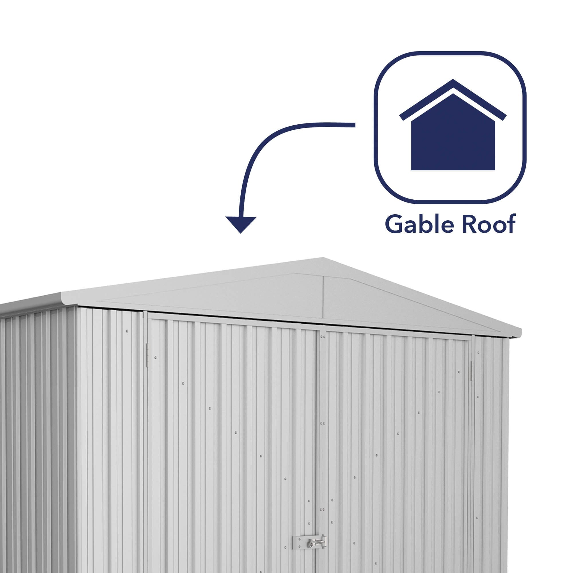Absco 10 x 15 Utility Metal Apex Workshop (3m x 4.48m) Zinc - Anchor Kit Included