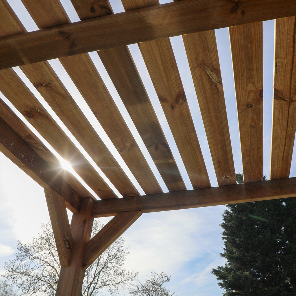 Mercia 7 x 7 (2.0m x 2.0m) Pressure Treated Modern Wooden Pergola
