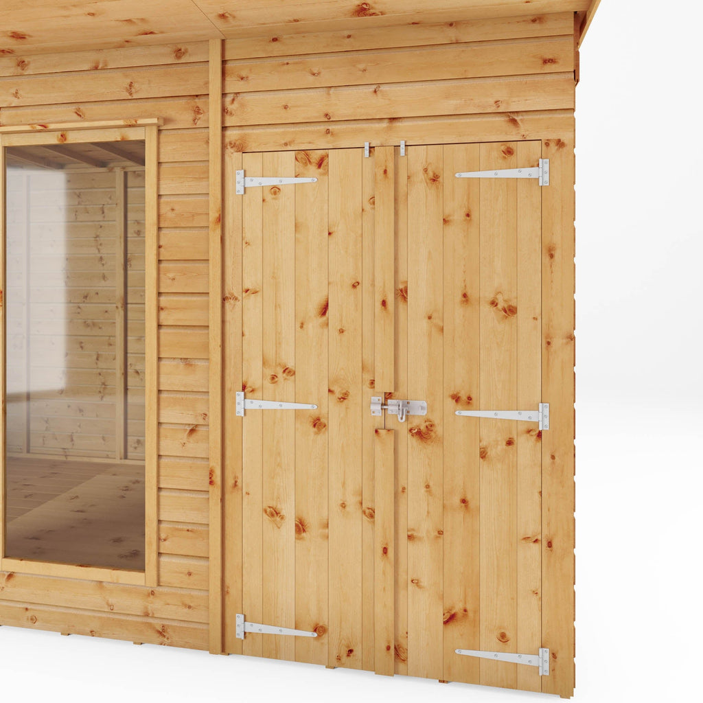 Mercia 14 x 6 Maine Pent Summerhouse with Side Shed