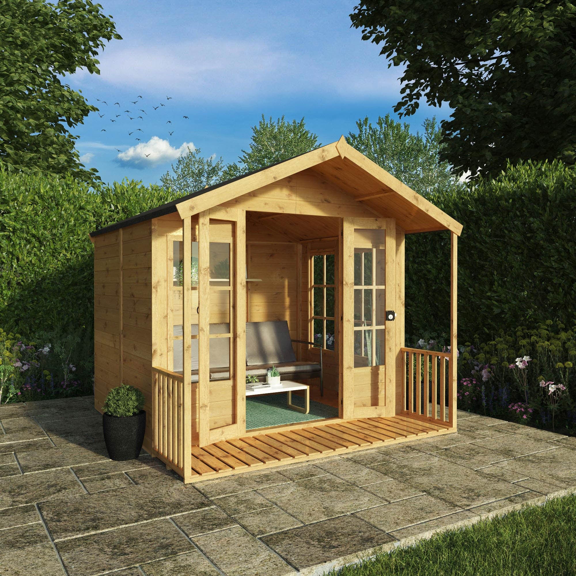 Mercia 8 x 8 Wessex Summerhouse with Veranda