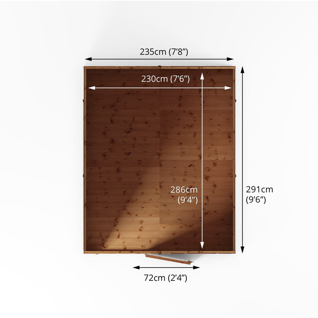 Mercia 10x8 Modular Shiplap Apex Wooden Shed