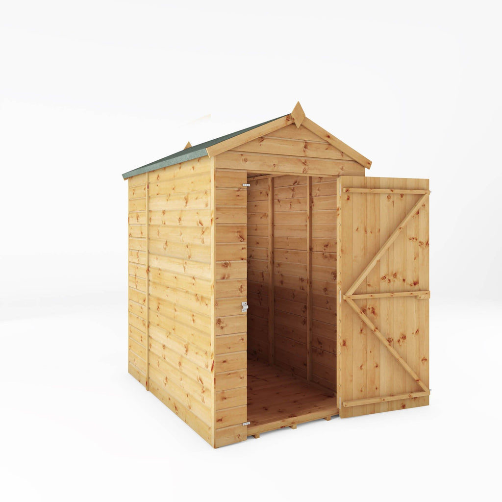 Mercia 6x4 Modular Shiplap Apex Windowless Wooden Shed