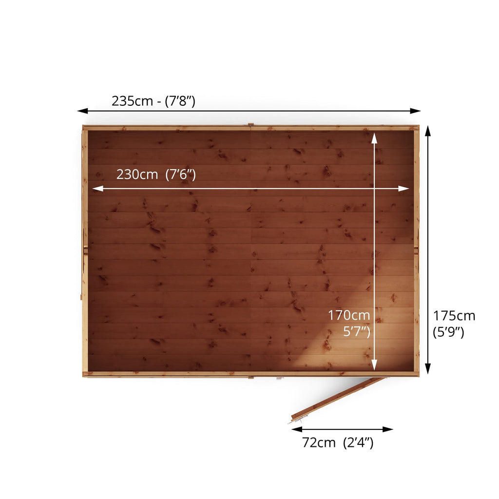 Mercia 8 x 6 Modular Shiplap Apex Shed