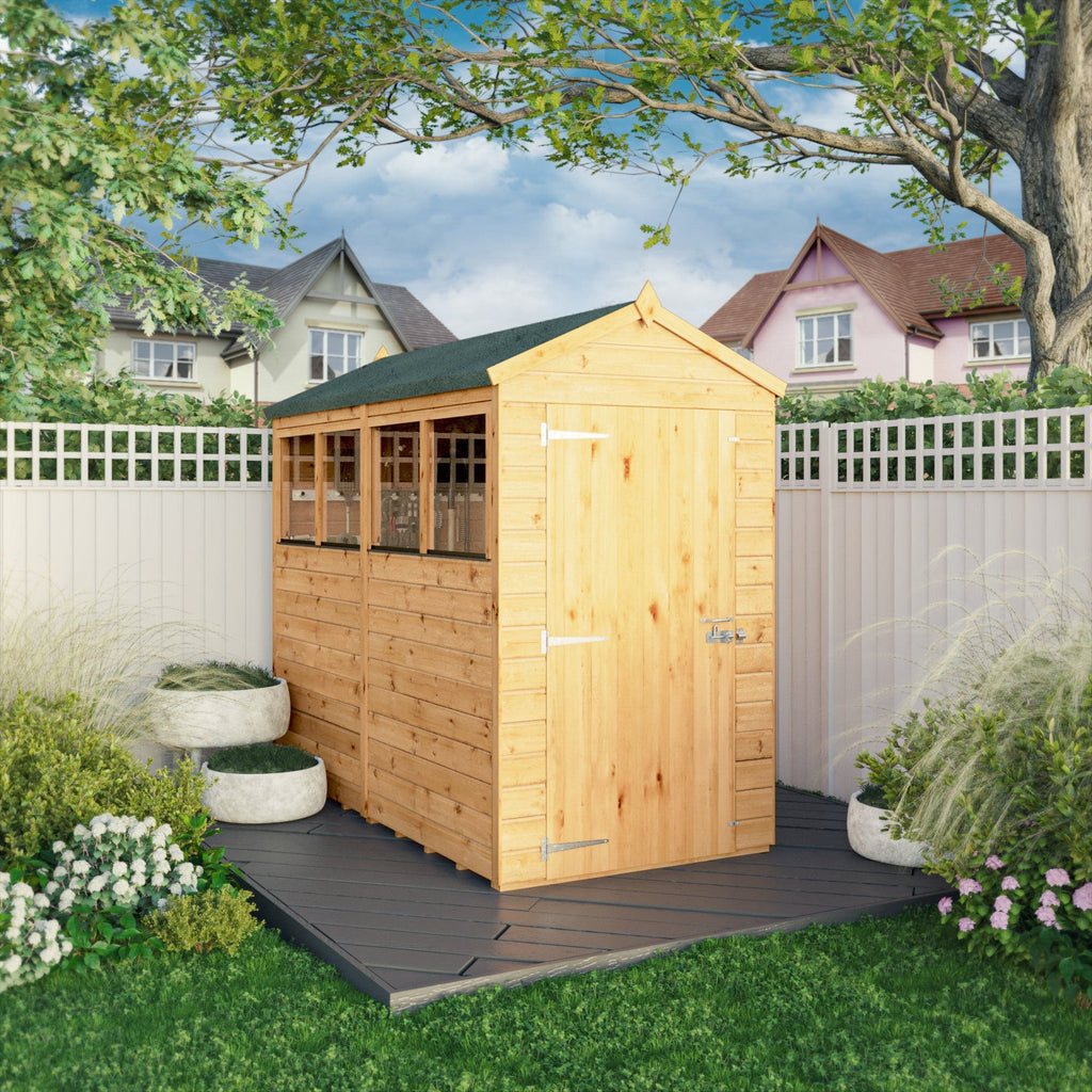 Mercia The Woodsman 8x4 Shiplap Apex Wooden Shed