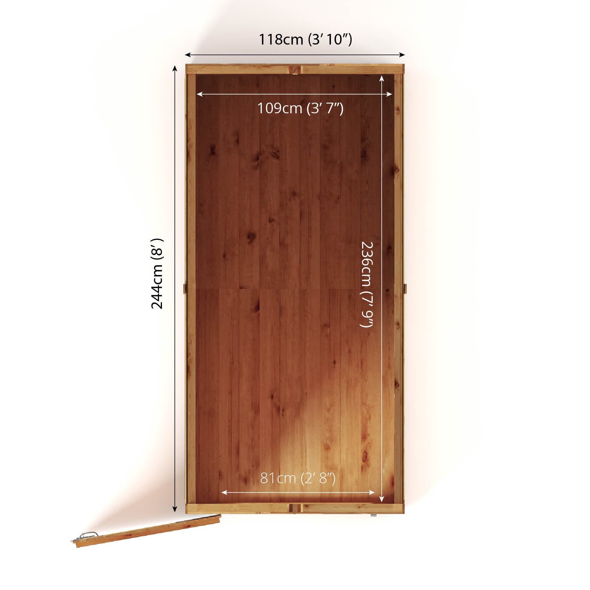 Mercia The Woodsman 8x4 Shiplap Apex Wooden Shed