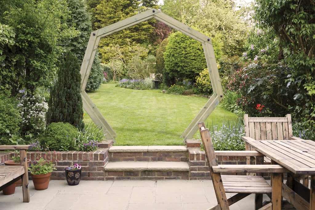 Shire Hexagon Moon Gate Garden Arch