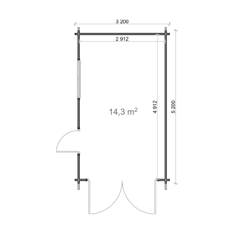 Shire Garage 10 x 17 Apex Log Cabin 44mm