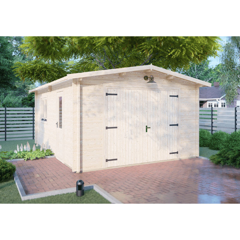Shire Garage 12 x 18 Apex Log Cabin 44mm
