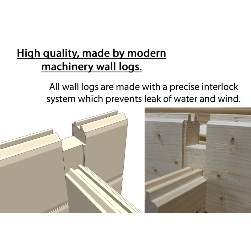 Shire Garage 12 x 18 Apex Log Cabin 44mm
