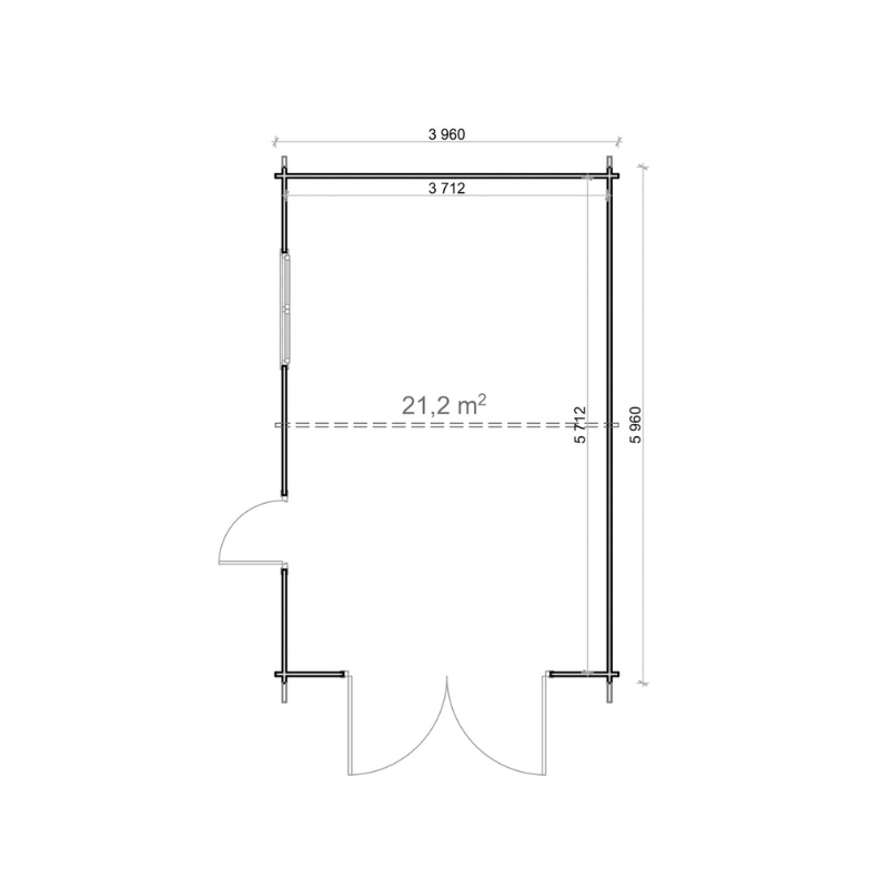 Shire Garage 12 x 18 Apex Log Cabin 44mm