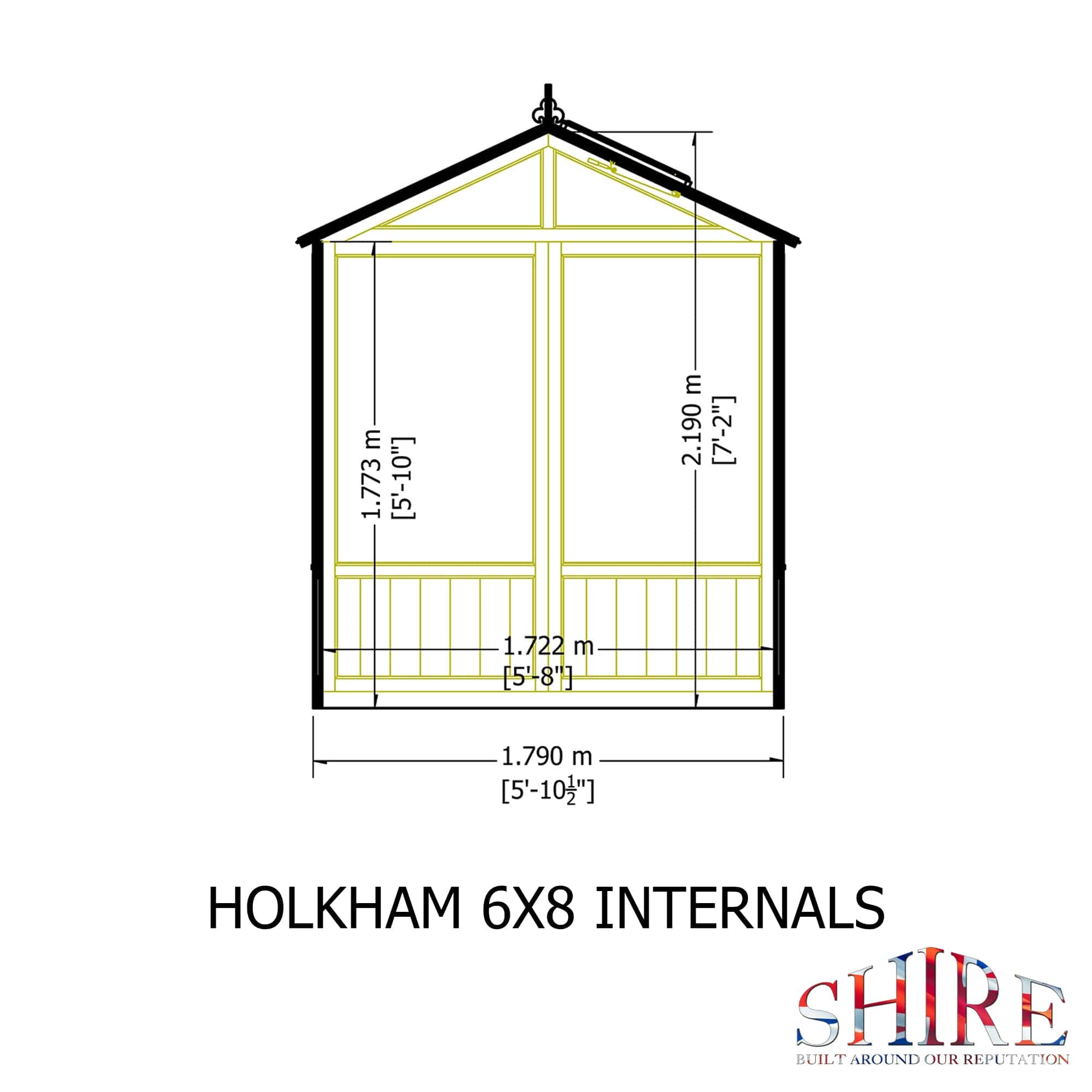 Shire Holkham 6 x 8 Wooden Greenhouse