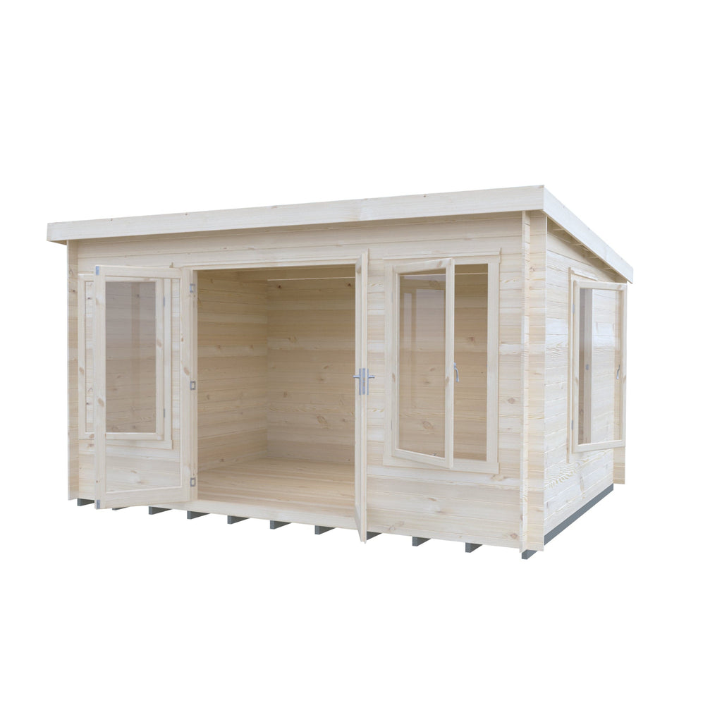 Shire Emneth 10 x 13 Pent Log Cabin in 19mm Logs