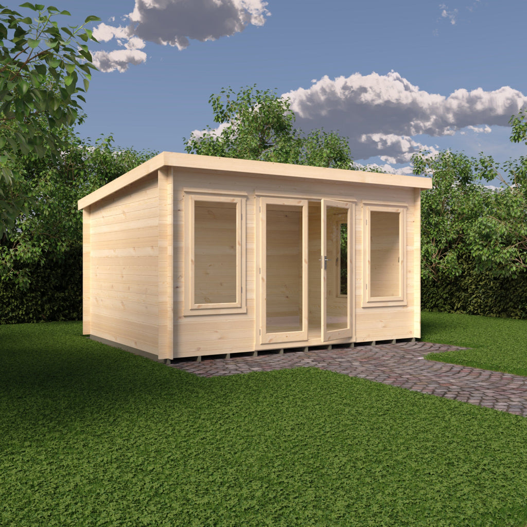 Shire Emneth 10 x 13 Pent Log Cabin in 19mm Logs