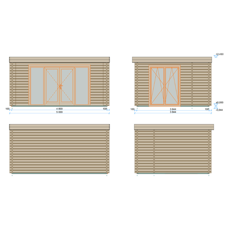 Shire Nuuk 16 x 13 44mm Log Cabin