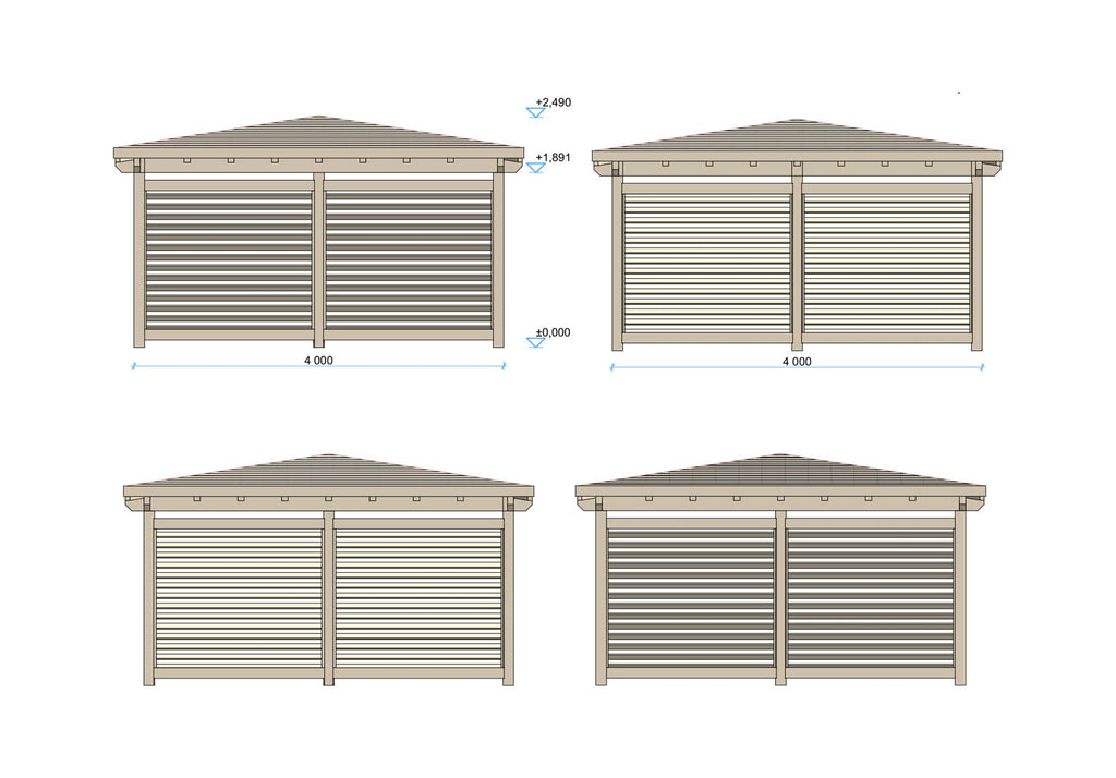 Shire Uma 4x4m Wooden Pergola
