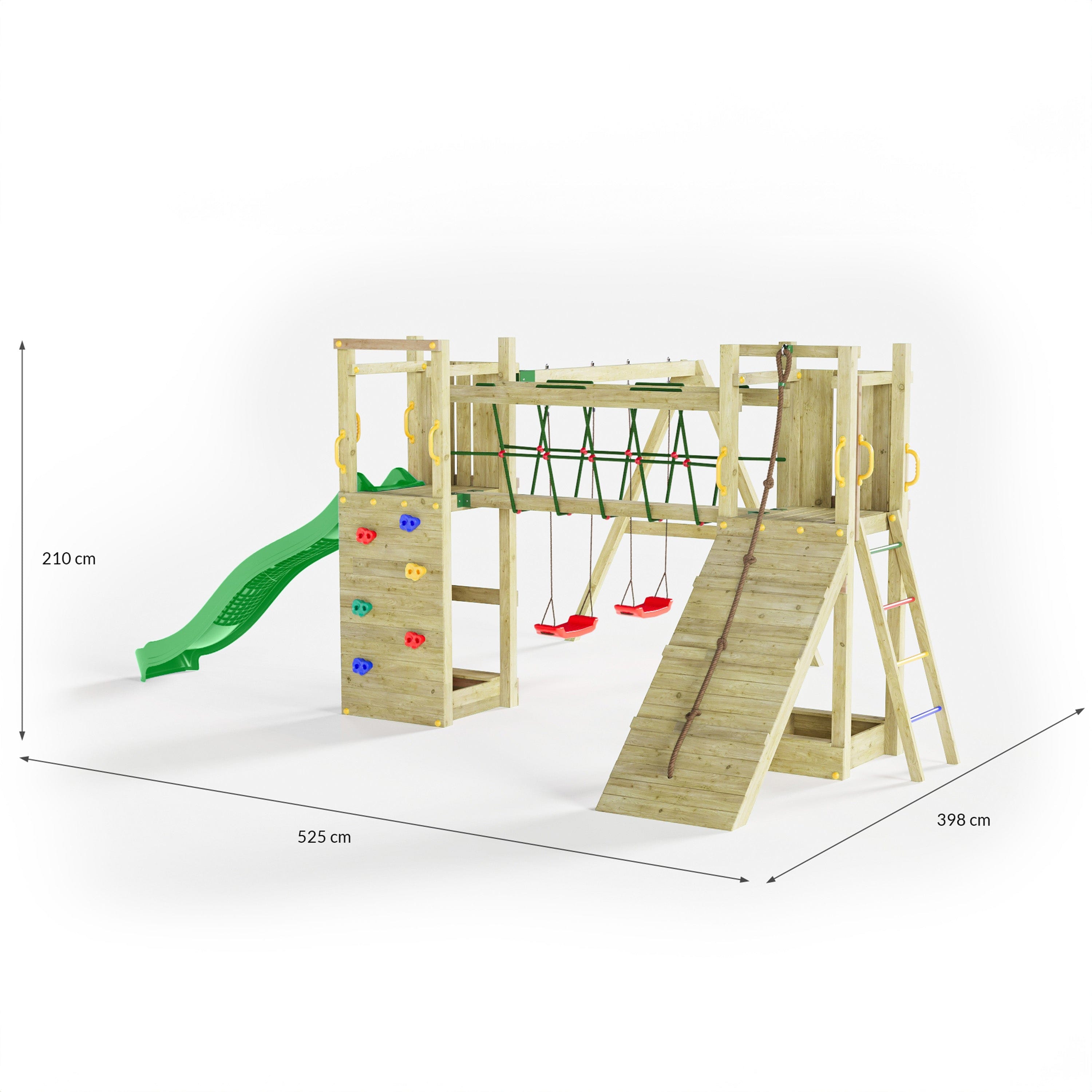 Shire Maxi Fun Playset Climbing Frame with Swing & Slide
