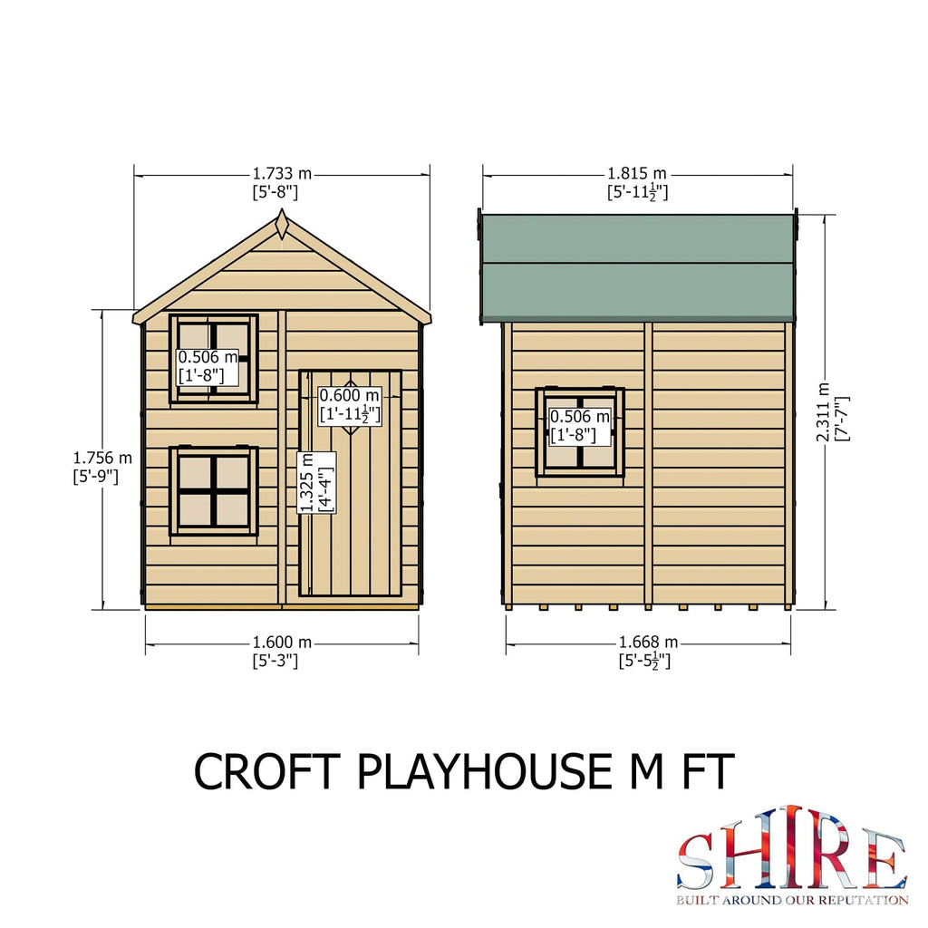 Shire 5 x 5 Croft Playhouse