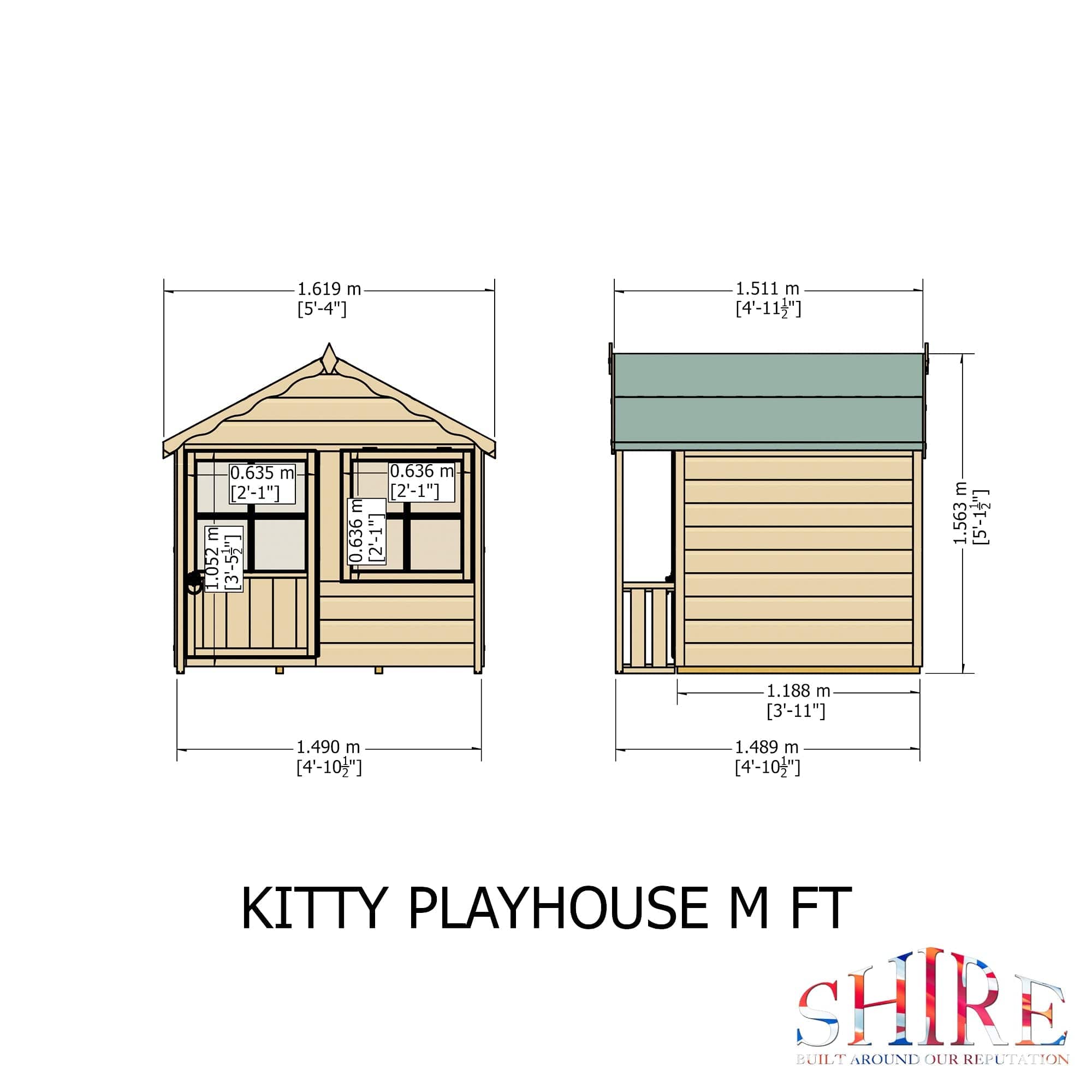 Shire Kitty Playhouse 5x4