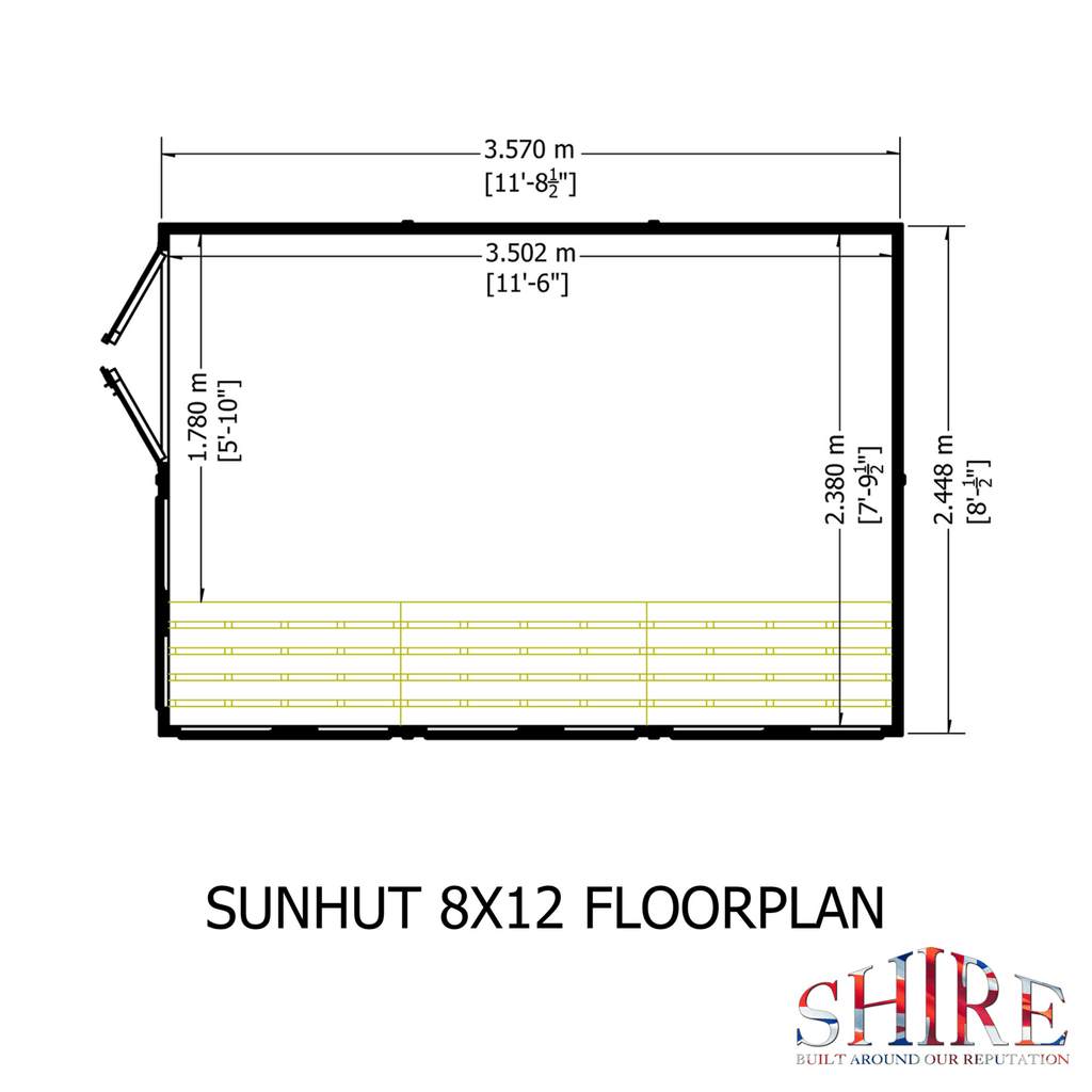 Shire Sun Hut 8 x 12 Potting Shed