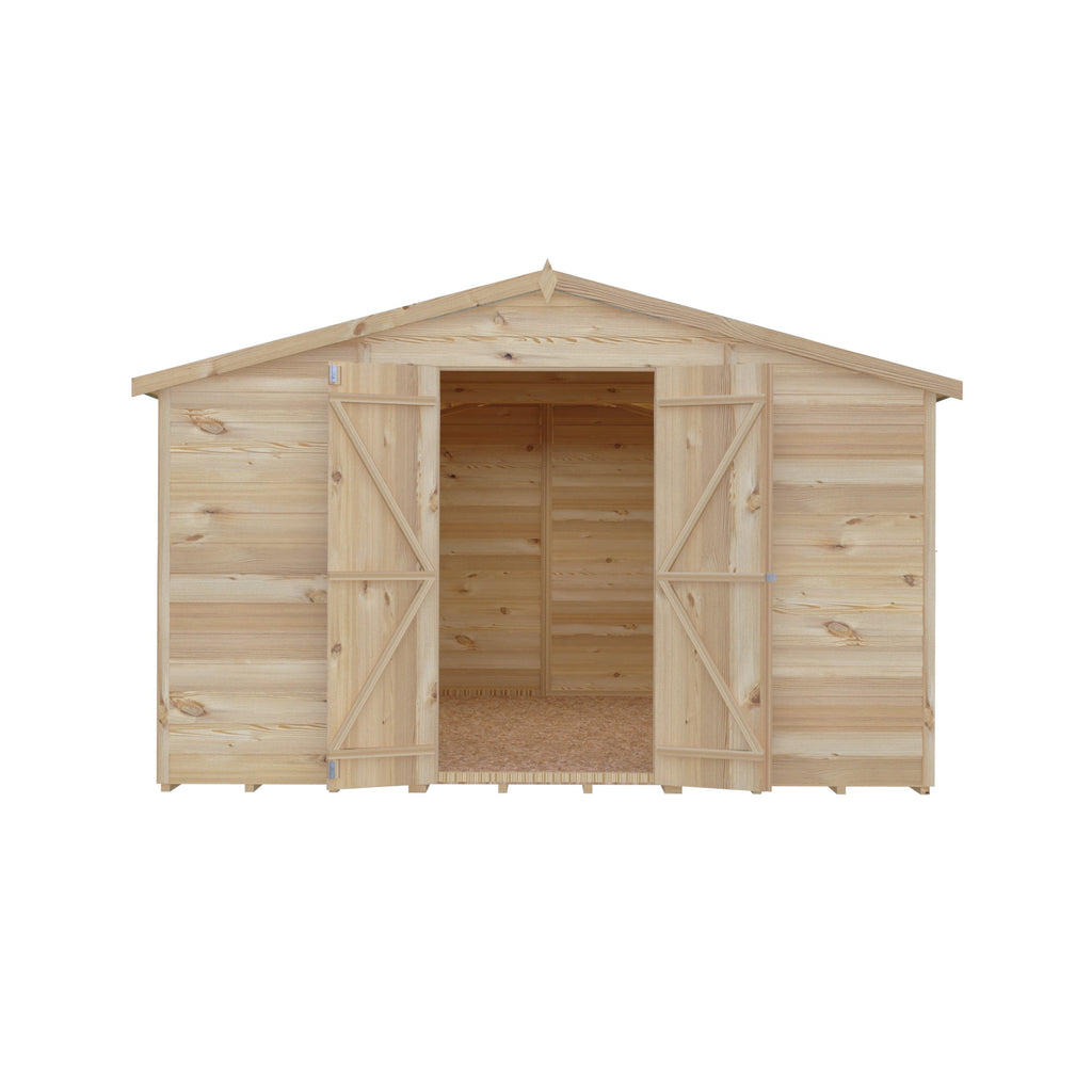 Shire 10x10 Overlap Shed Double Door With Windows
